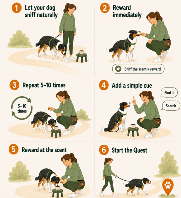 Scent imprinting guide illustration